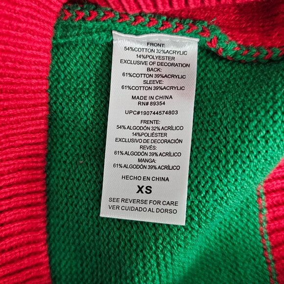 Christmas New UGLY Sweater Party To Be Jolly Mrs. Elf Pullover Knit Sweater - Picture 6 of 9